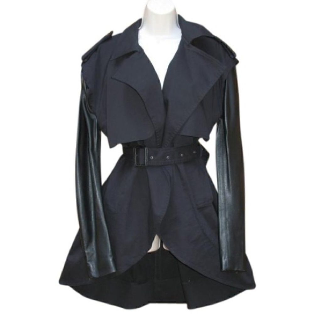 Preen by Thorton Bregazzi Black Trench Coat - Picture 1 of 8